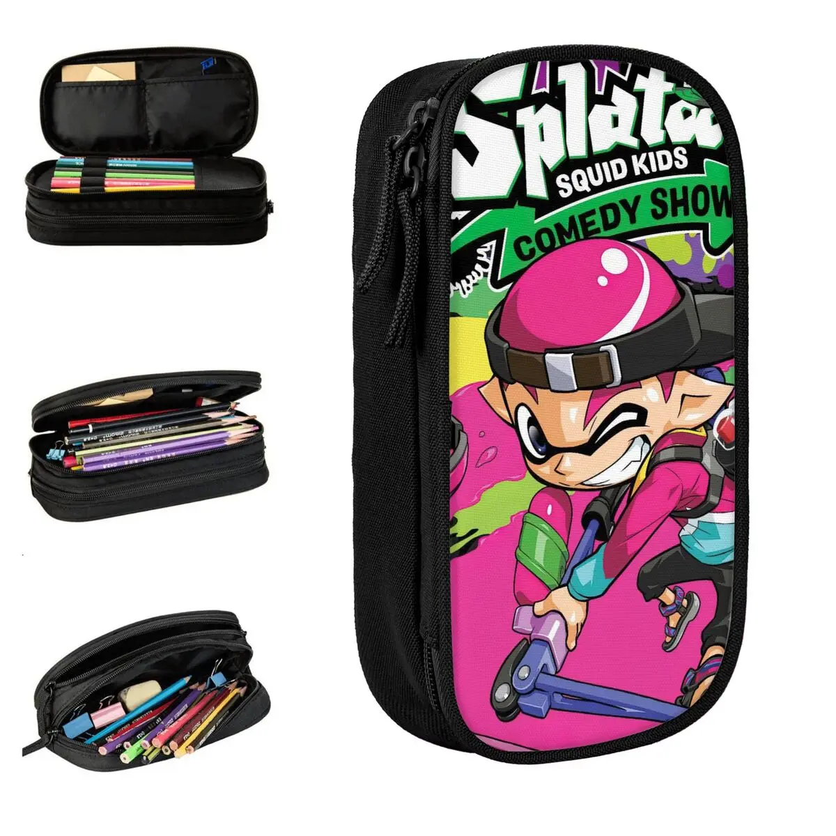 

Splatoon игровые пеналы классические сумки для ручек студенческие большие вместительные школьные подарочные пеналы для студентов