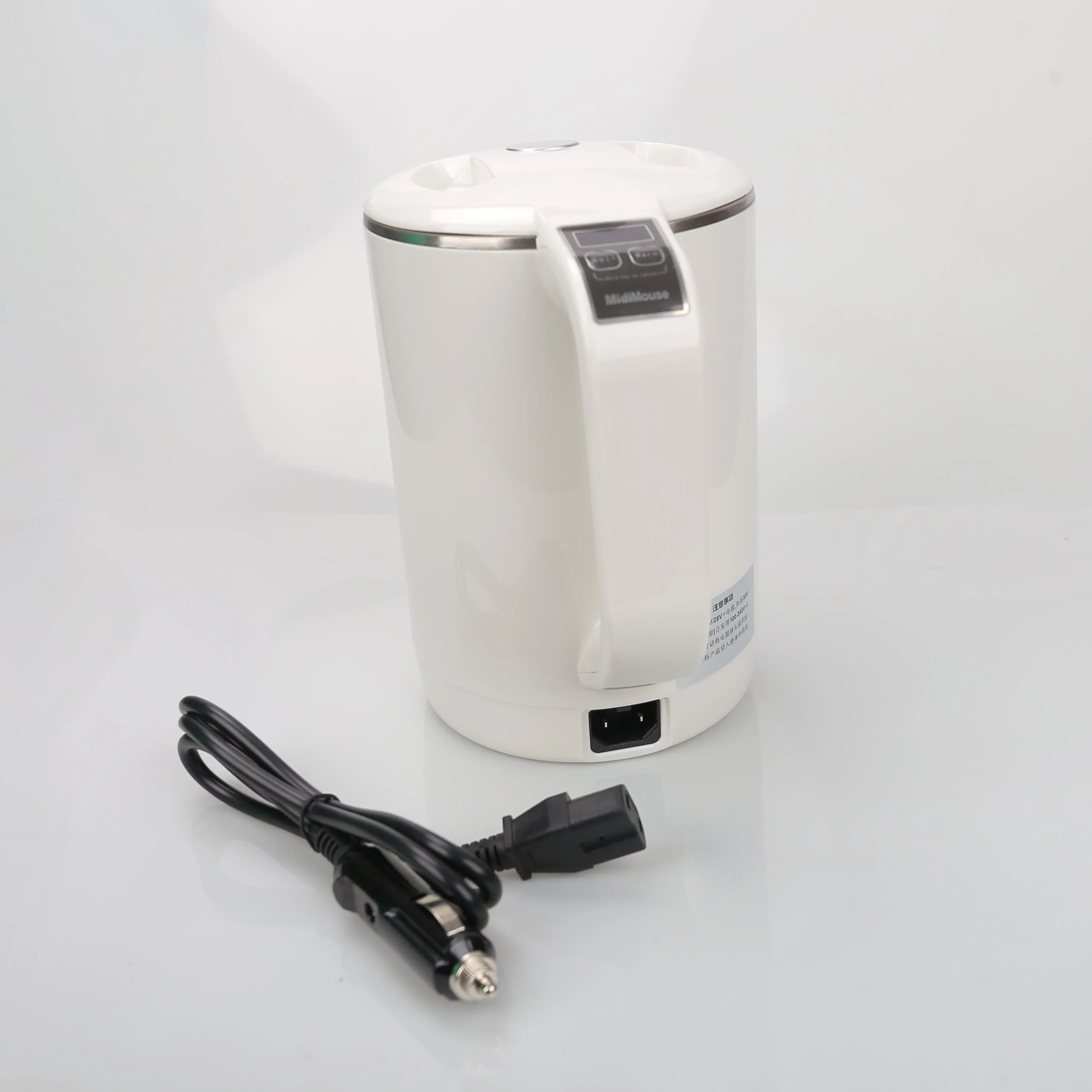 1.2L electric kettle used in car and truck and home 12v to 220v version or 24v to 220V version or 12v to 24v version