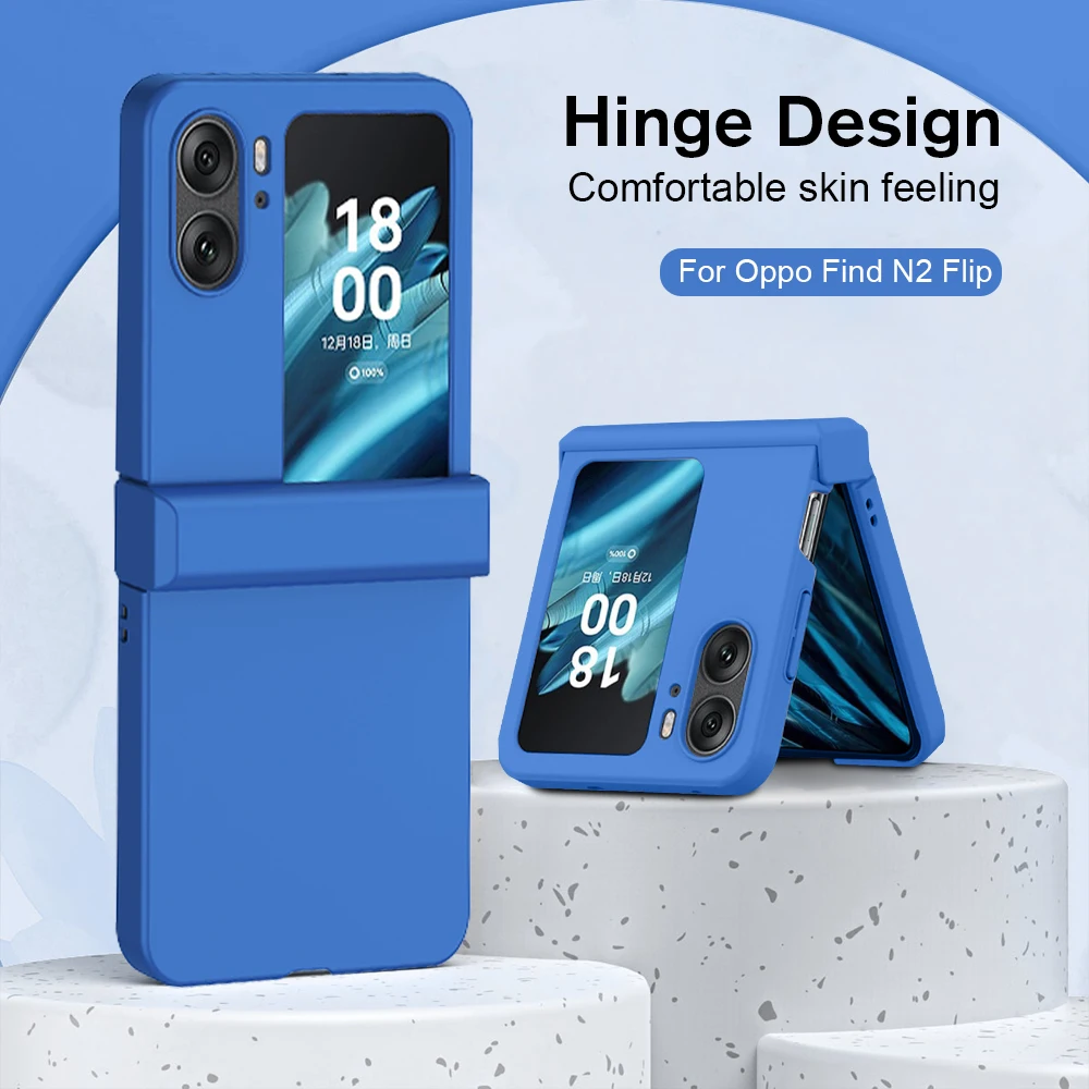 For Oppo Find N2 Flip Candy Colors Feel Skin Silicone Hinge Case Opo Orro FindN2Flip Found N 2 Flip N2Flip 5G Shockproof Fundas