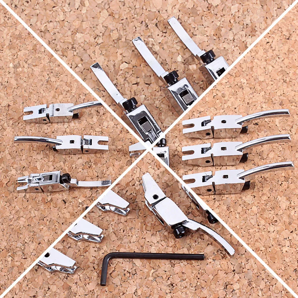 

6 Pcs Bridge Saddle Electric Guitar Tremolo Parts Accessories Double Locking Wrench