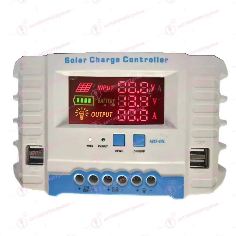 MPPT Solar Controller Color Screen 12/24V Solar Home Charge Protection Controller 10A-60A