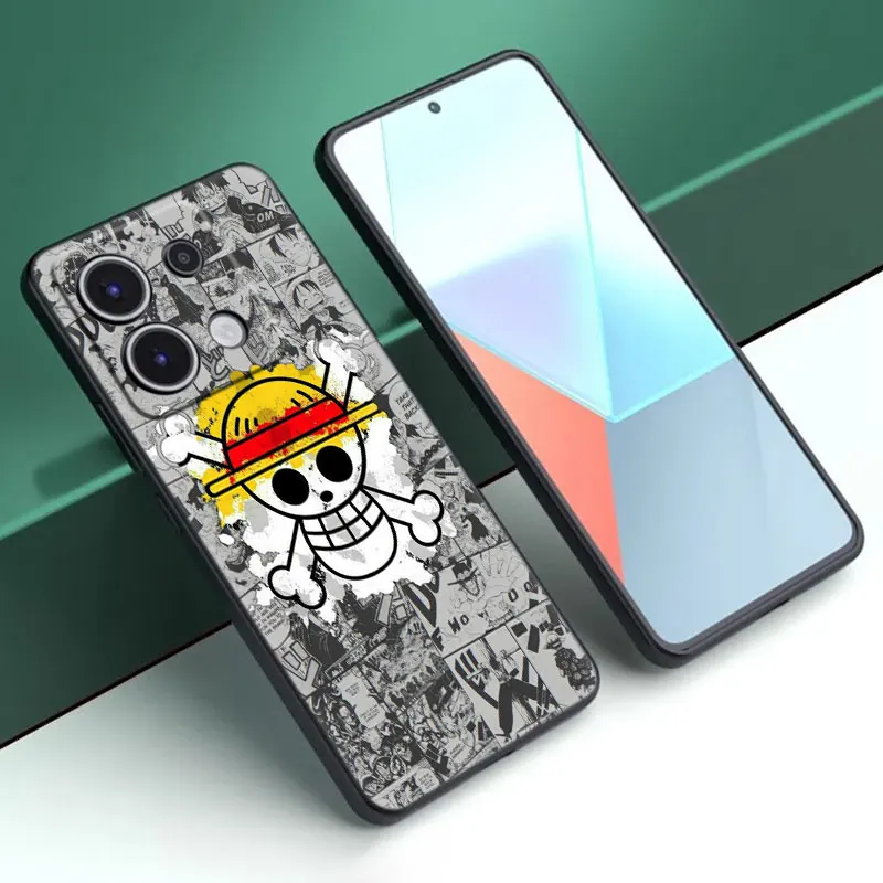 One Piece Monkey D. Luffy Cartoon Case For Xiaomi Redmi Note 13 Pro Plus 11T 10T 9S Pro Redmi 13C 12R 12C 10C 10A 9T 9C 9A 70Pro