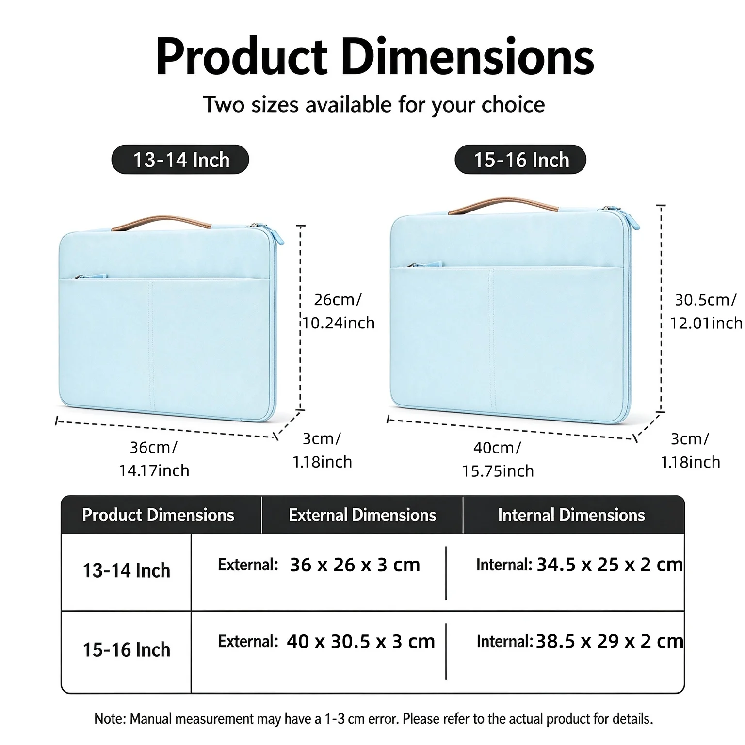 Puffy Laptop Sleeve Bag with Handle Front Pocket Water Resistant Case for MacBook HP Lenovo Dell ASUS 13-14/15-16Inch Laptop Bag