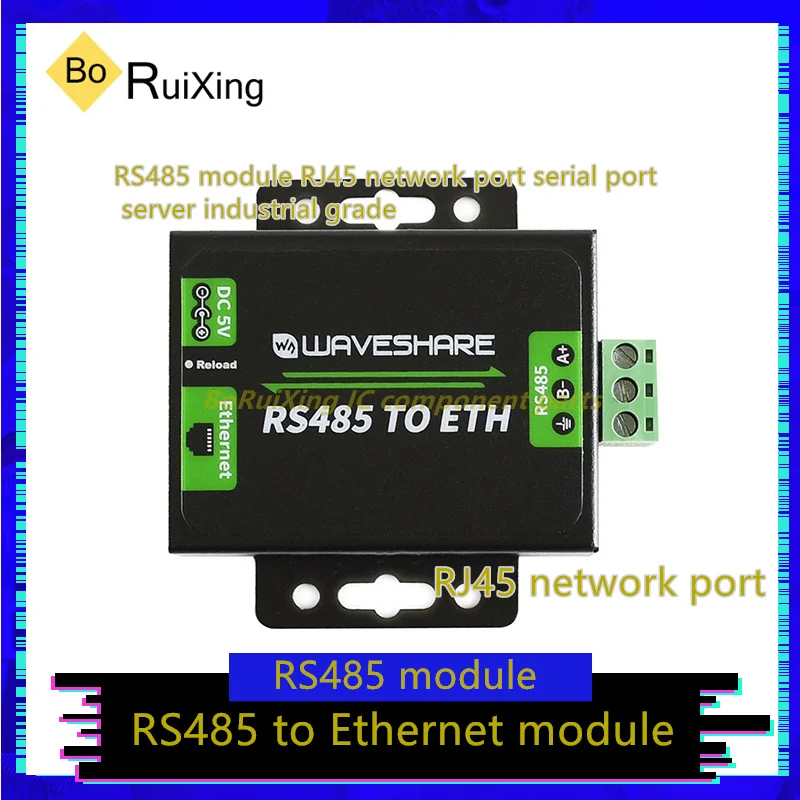 

1 шт./партия, двунаправленная Прозрачная передача данных RS485 к Ethernet-модулю RJ45