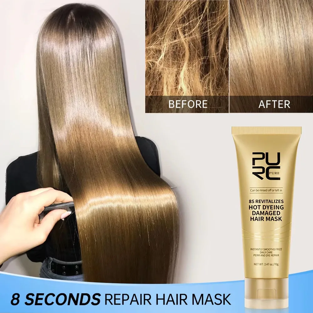 Magic 8 Seconds Magic Hair Mask Keratin Straightening Repair Damaged Frizy Treatment Soft Smoothing Professional Hair Care Cream
