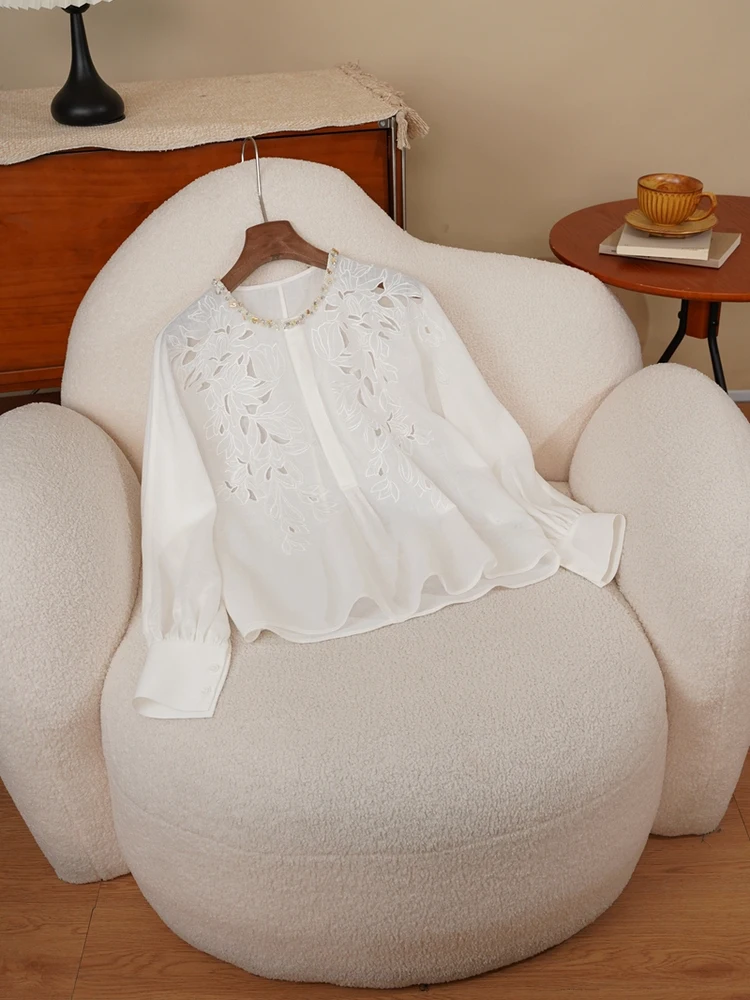 

Ele White Moonlight, полые круглые линзы с вышивкой бисером, льняные свободные женские туфли High nce Feeling irt