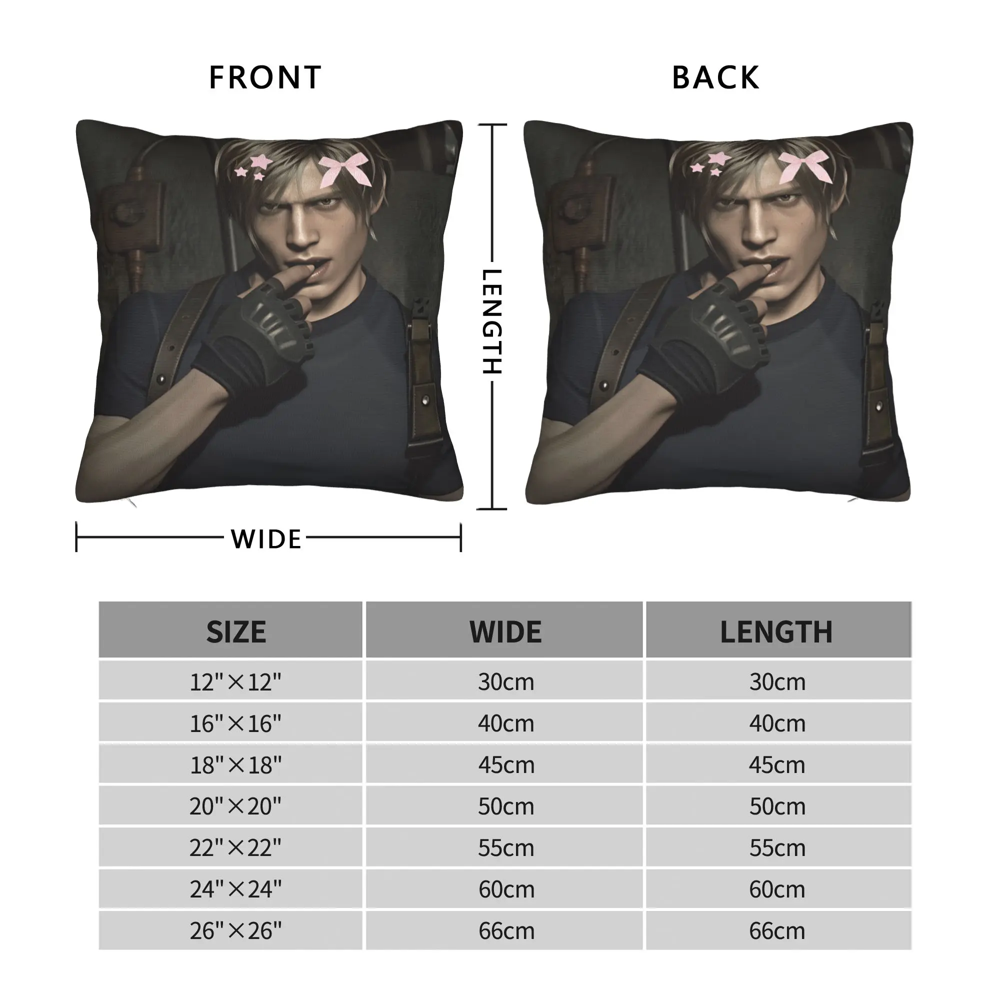L-Leon Kennedys Pillow Cover  Comfy Cushion Cover Vintage Pillow Case For Office Car Home Decor