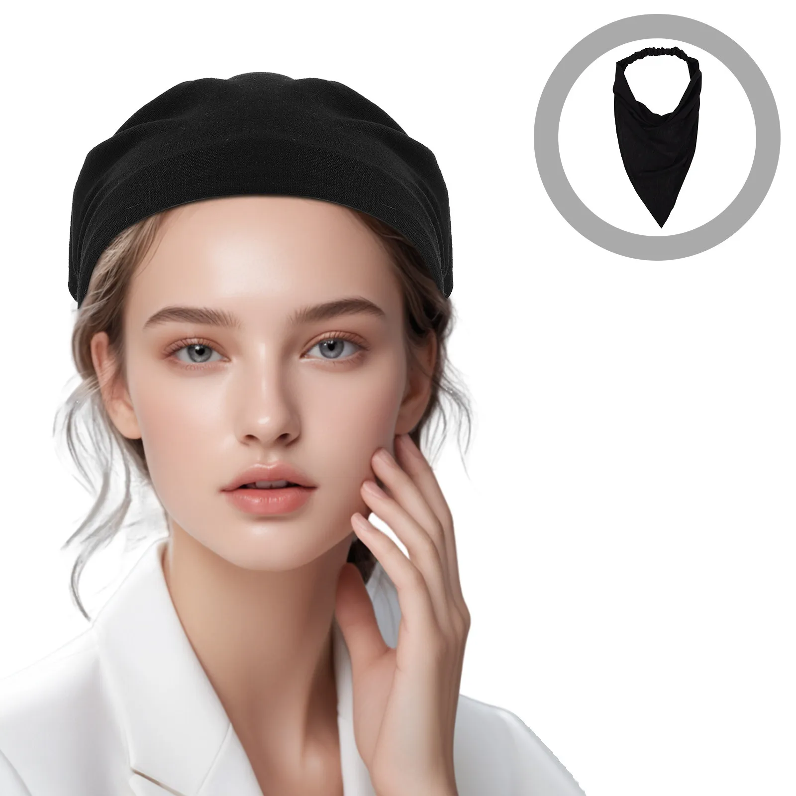 

Solid Color Triangle Headwear Comfortable Non Slip Head Scarf Versatile Women Hair Covering Daily Use Head Scarfs