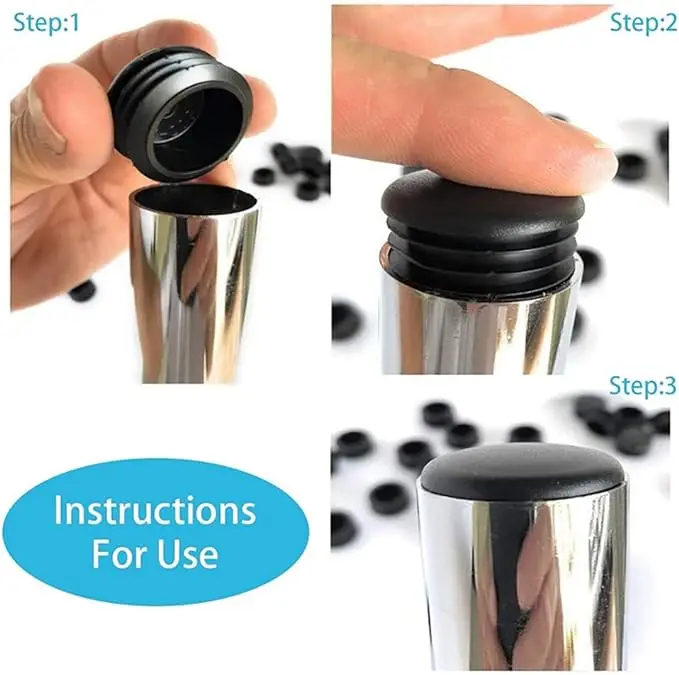 8 PCS Black Round Plastic Blanking End Cap Tube Pipe Inserts Plug Bung Insert Stopper For Chair Leg Pipe tapon tubo