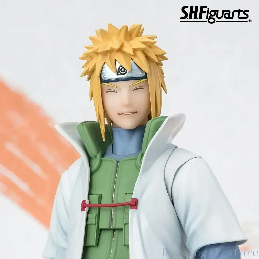

In Stock Bandai Shf Naruto Shippuden Minato Namikaze Narutop99 Edition Anime Action Figures Toys Models Figura Collector