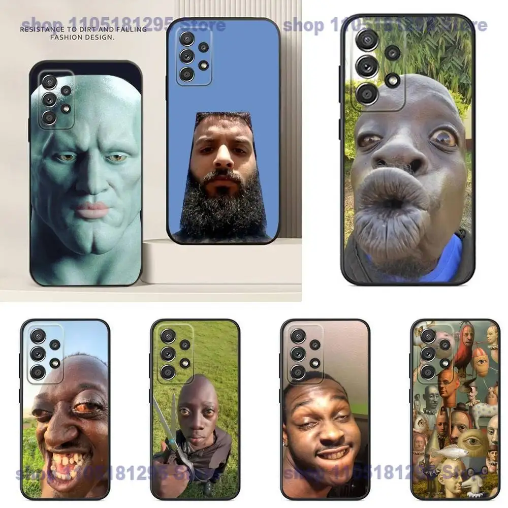 

Cool Ugly Man Funny Phone Case For Samsung S25,24,23,22,21,20,Ultra,10,10E,Plus Note20 Black Case