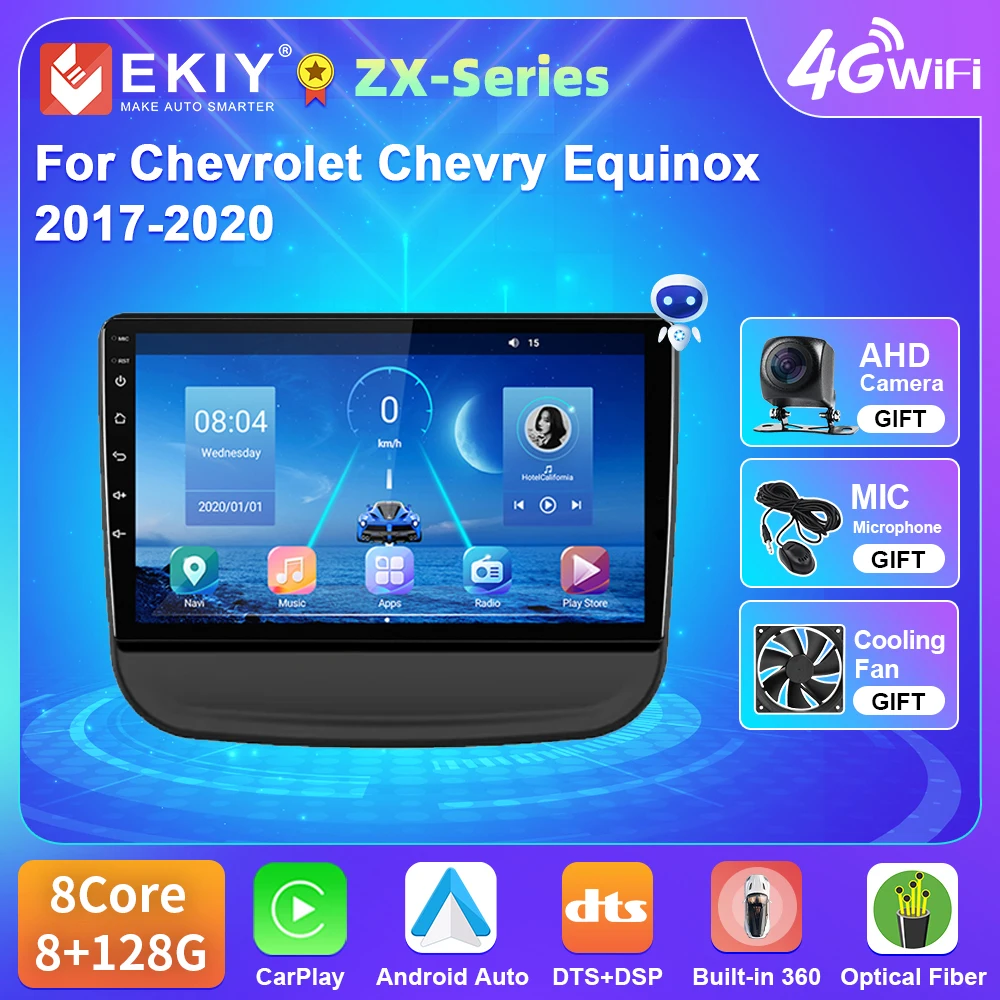 

EKIY для Chevrolet Chevry Equinox 2017-2020 автомобильный радиоприемник Carplay Авто GPS DSP навигация WIFI 4G BT Android 10 DVD плеер 2 Din