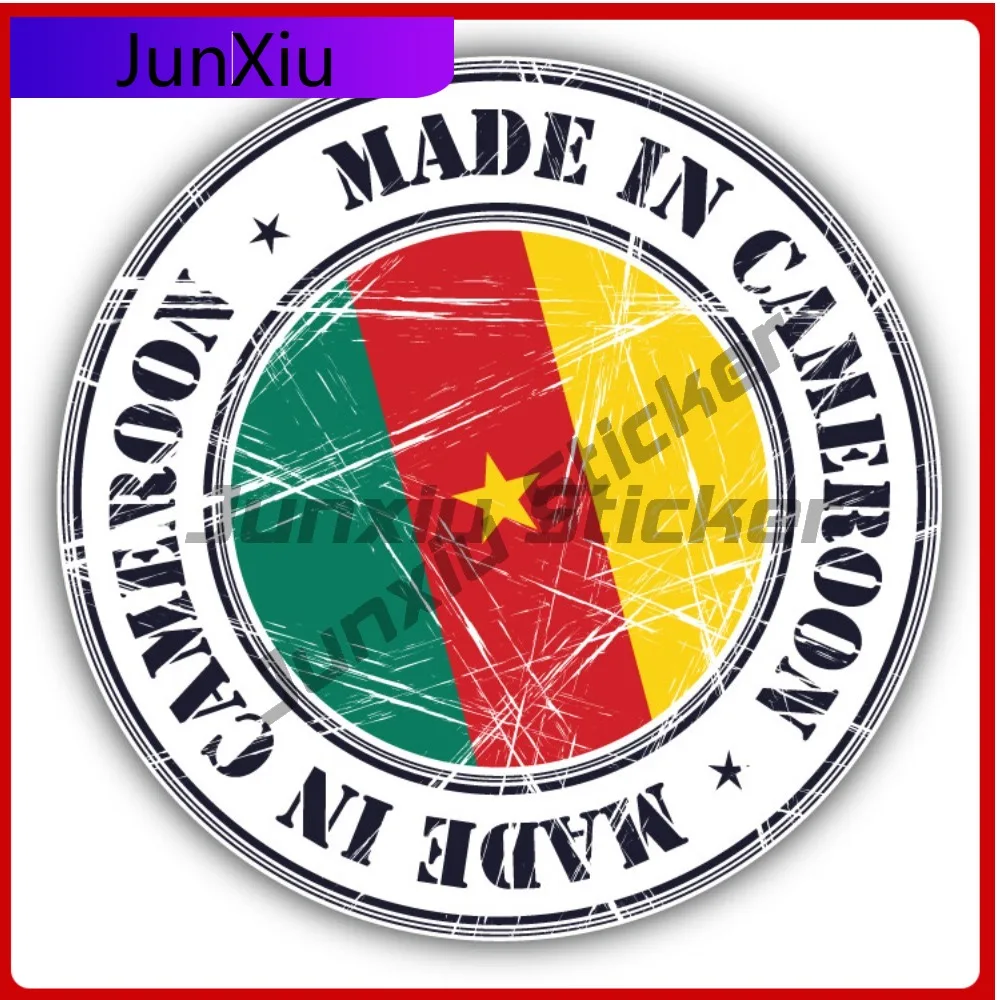 

Made In Cameroon Grunge Flag Stamp Car Decal Bumper Stickers Cute Style Bumper Use For Helmet Side Auto Styling Accessory Wat