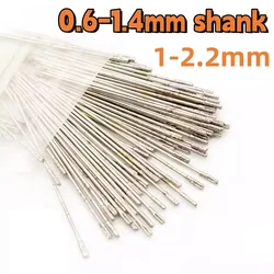 Diamond Drill Bit 0.6/0.8/1/1.2/1.4mm Shank Drilling Needle for Jade Agate Stone Jewelry Glass Drilling Ceramics Glass Hole Saw