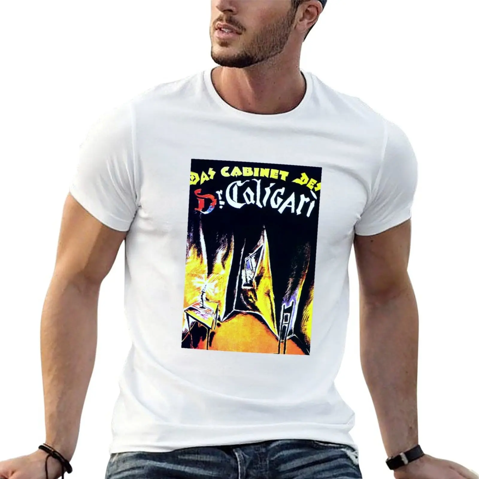 Caligari Poster With Chair T-Shirt Thanksgiving Casual Tee