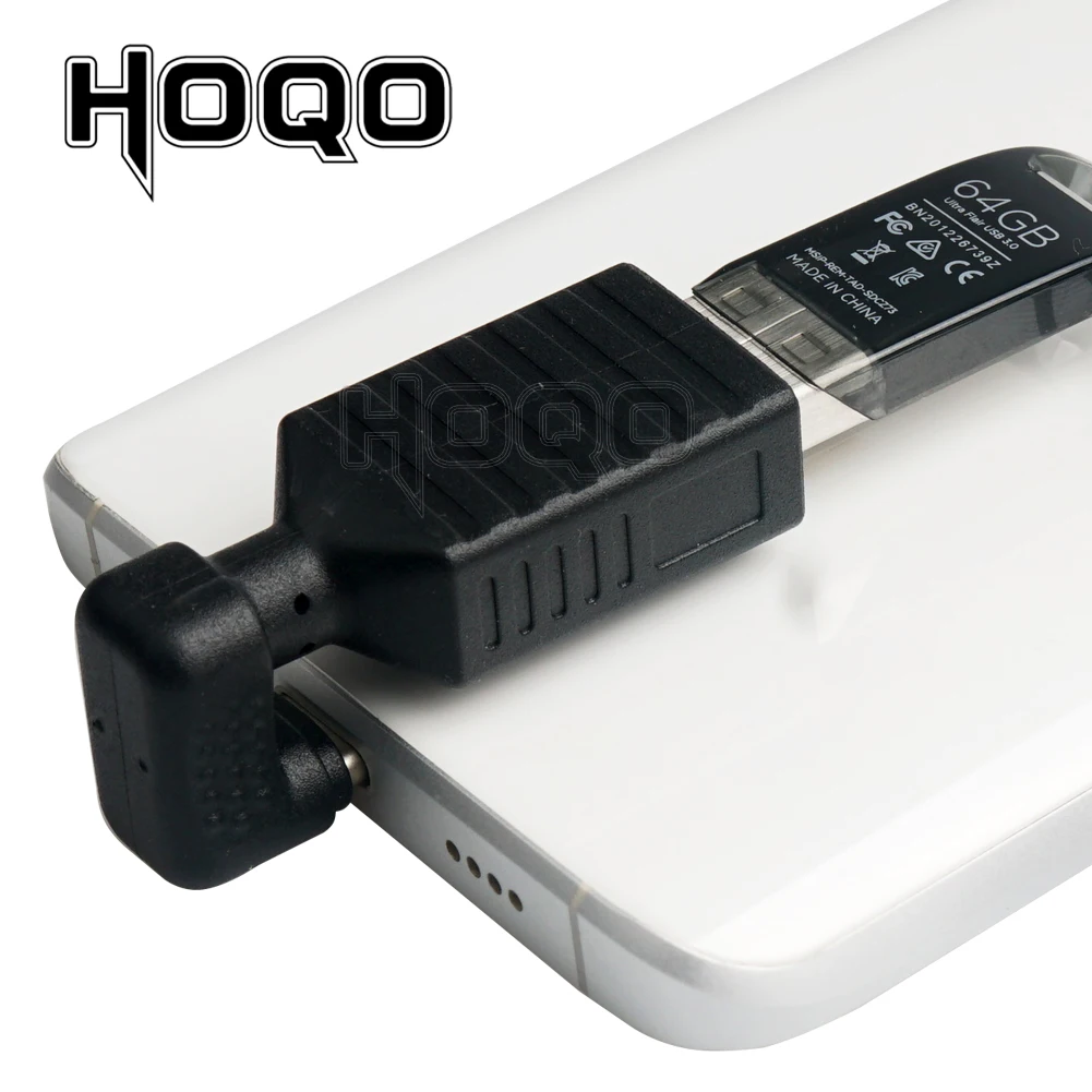 5PCS Type C Adapter 180 Degree Angled Type-C Male to USB Female Adapter Work for Smart Phone Connect the flash disk