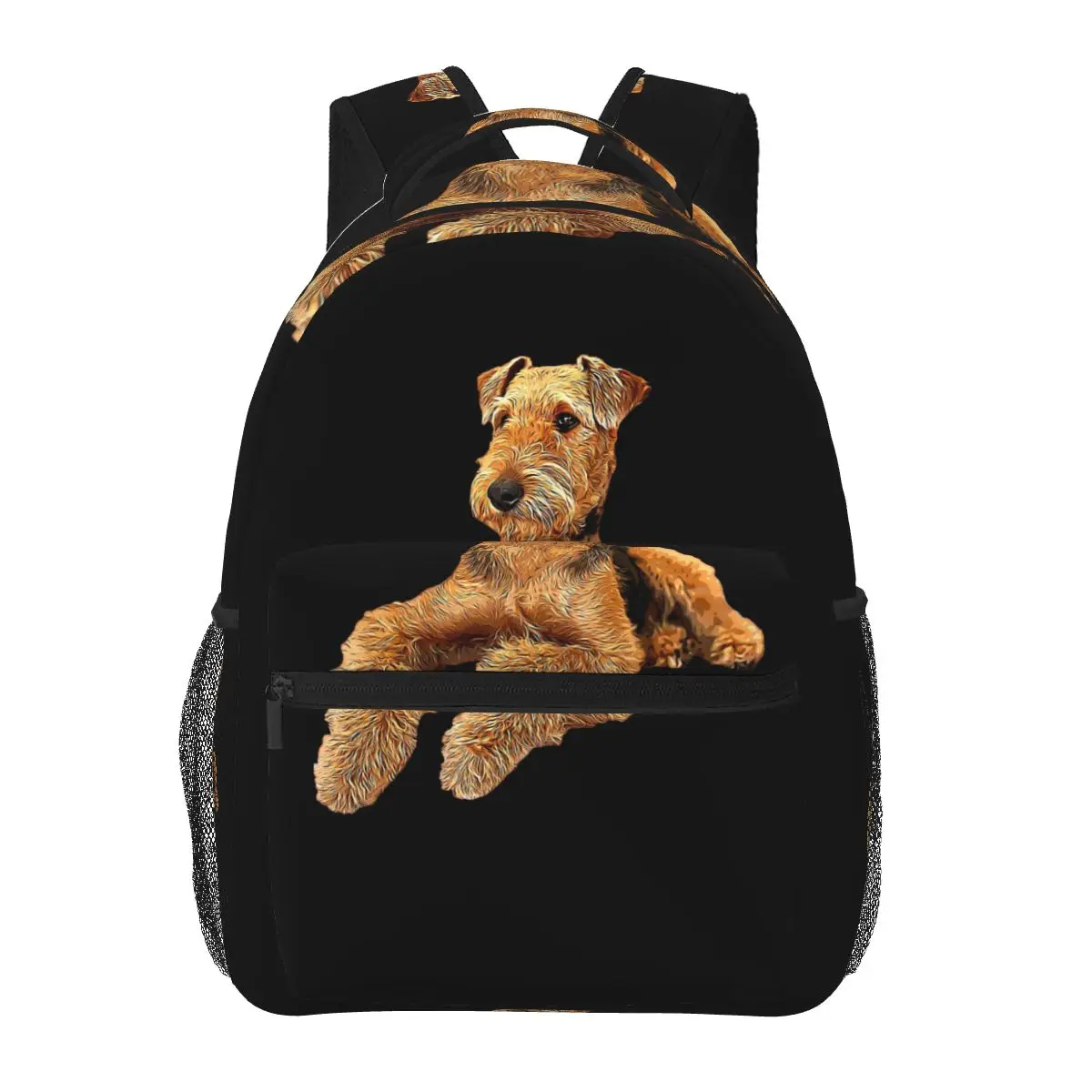 Airedale Terrier Beautiful Dog Backpacks Boys Girls Bookbag Children School Bags Laptop Rucksack Shoulder Bag Large Capacity