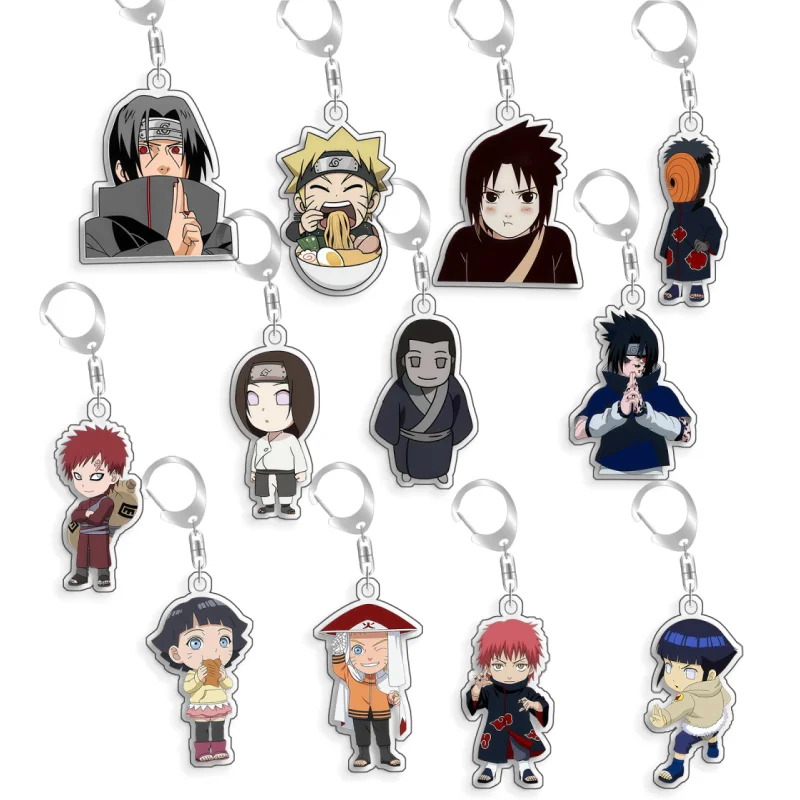 Llavero de Acrílico con Diseño de Anime de Naruto Uzumaki, Gaara, Hyuga Neji, Zetsu, Hyuga Hinata, Hecho a Mano, Regalo, 5cm