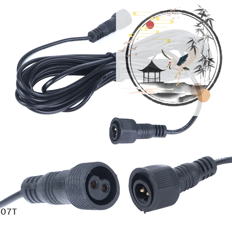 5 Meter Extension Cable For Solar Spotlight Waterproof Cable 2 Pin Male To Female Connector Floodlight Universal 5M Cable