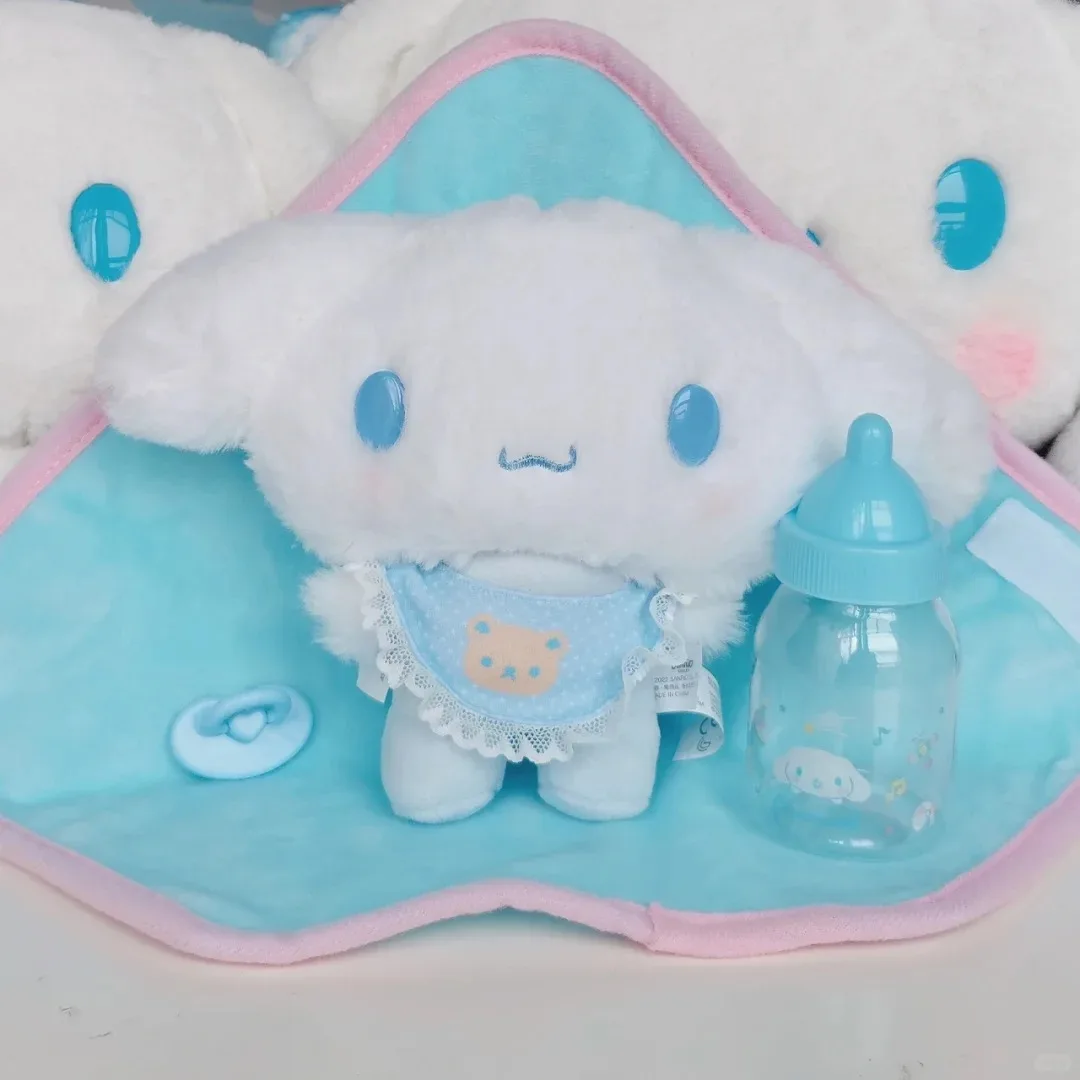 Sanrio Baby Bottle Doll Box Set Play House Hello Kitty Cinnamoroll Melody Plush Doll Genuine Girls' Interactive Toys Decor Gift