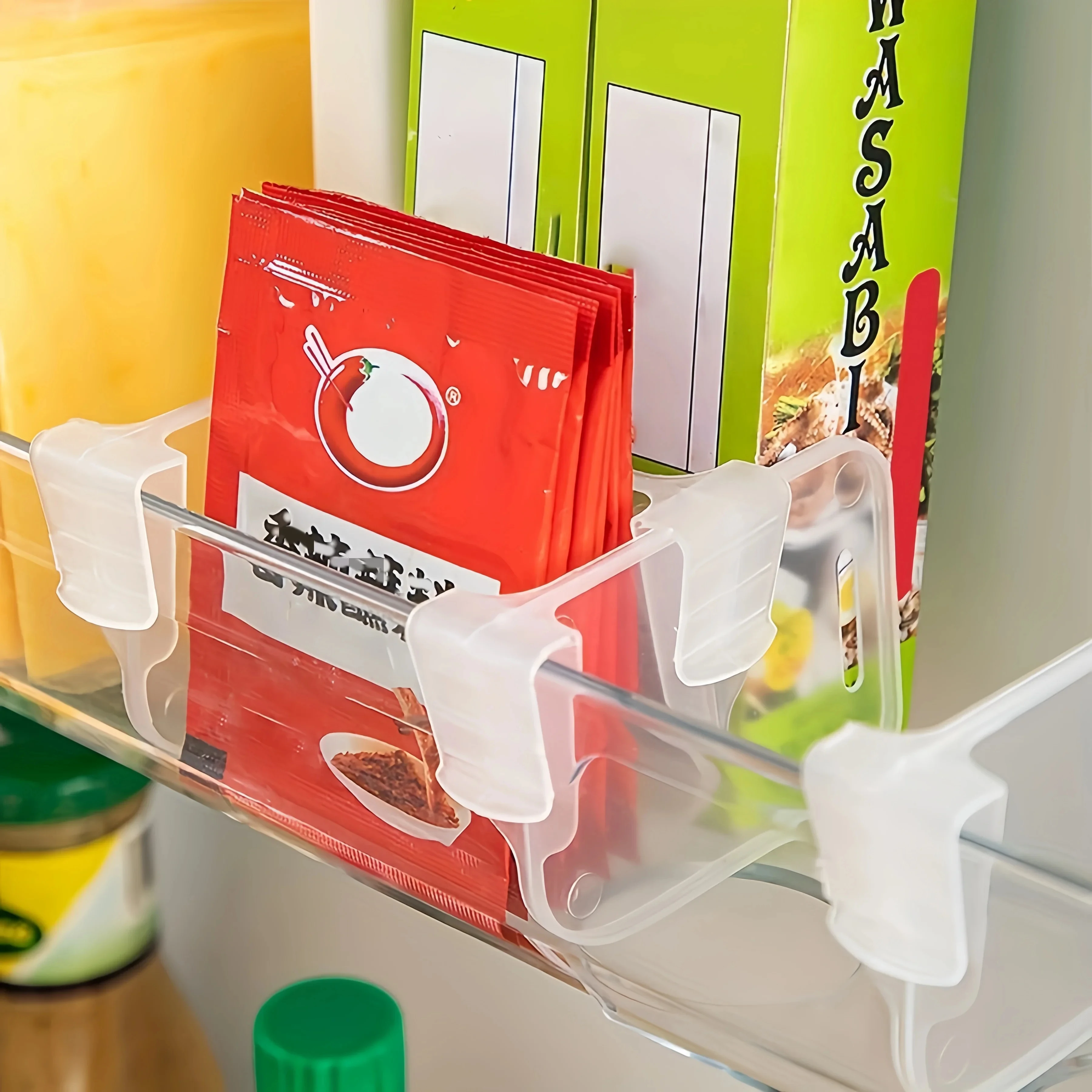 Adjustable Sturdy Clear Refrigerator Organizer Dividers 5/10/20PCS Fridge Storage Kitchen Cabinets Space Saving Compartments
