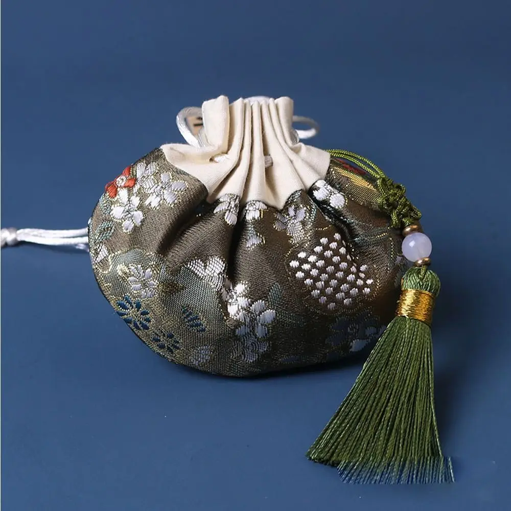 

Tassel Hanging Decoration Necklaces Case Embroidery Chinese Style Storage Bag Purse Pouch Women Jewelry Bag Empty Sachet