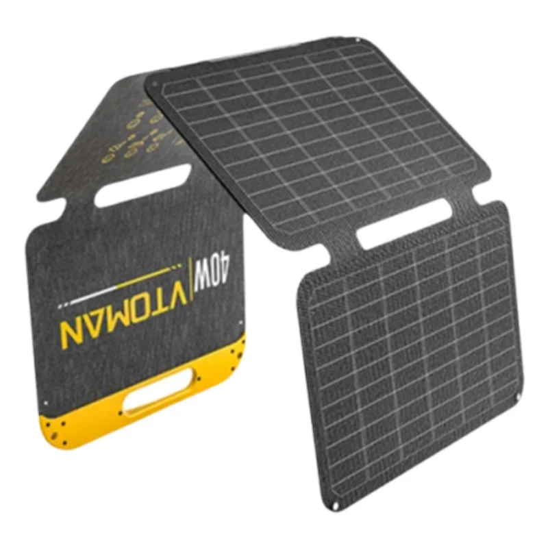 VTOMAN Faltbares 40W Solarpanel, Tragbares Kleines Wasserdichtes Solarladegerät mit USB-C und USB-A Ausgängen für Handy, Tablet, Jump 100/FlashSpeed300 - Für Camping, Reisen und Wandern