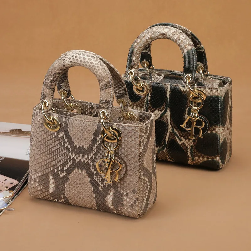 New Item Medium Classic Fashion Women's Handbags Snake Skin Leather Trendy Daifei Single Shoulder Crossbody Bags Top-handle Bags