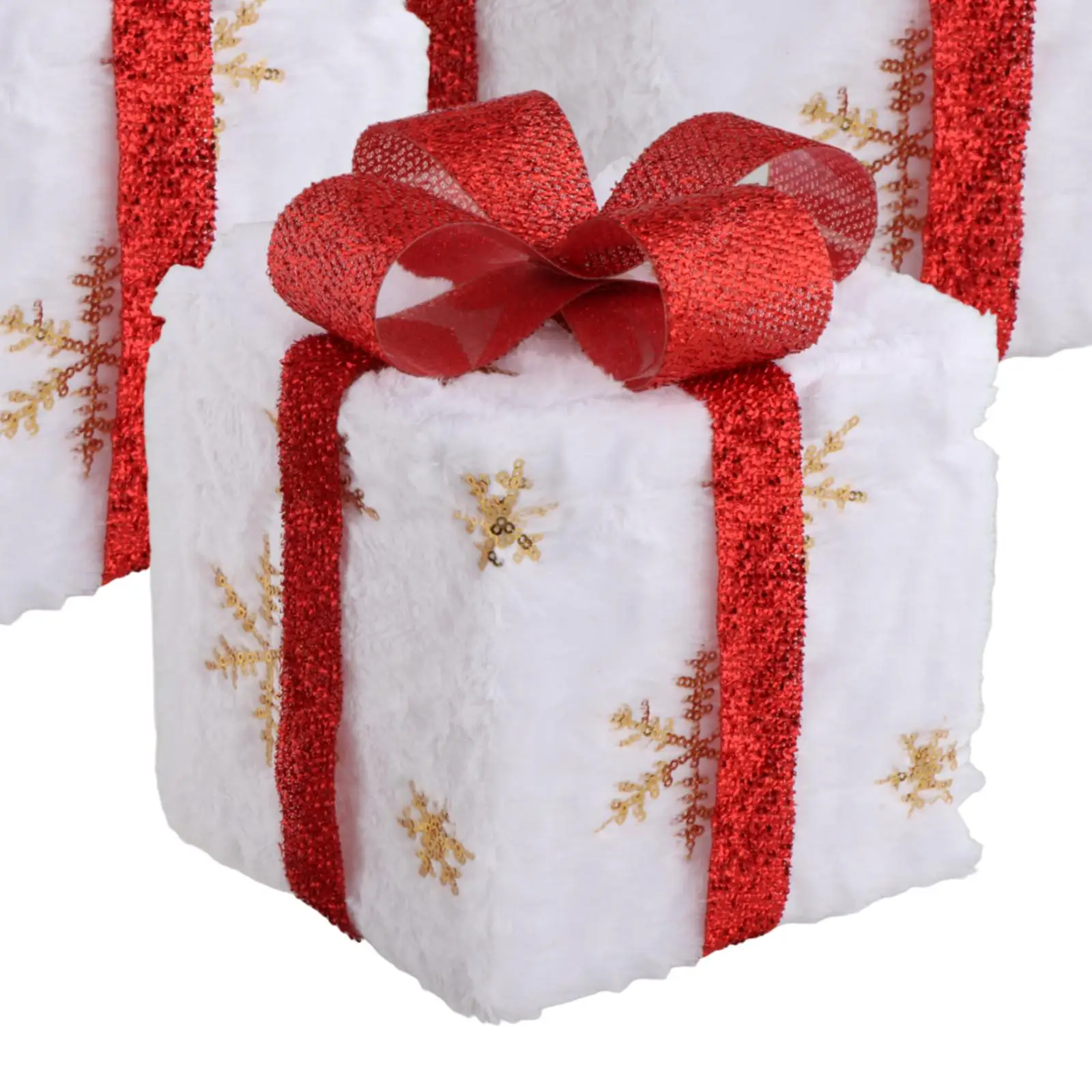 Scatole regalo illuminate Decorazioni natalizie Set di 3 per le vacanze al coperto e all'aperto