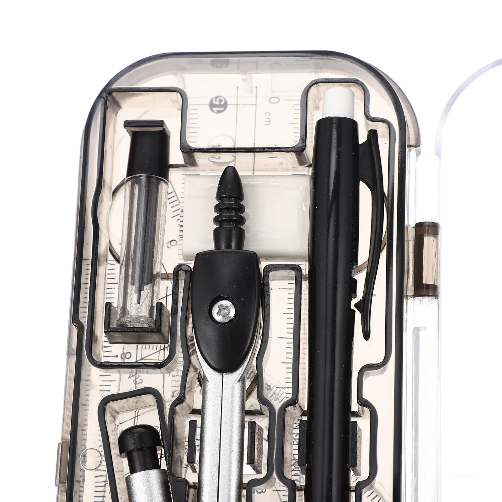 1 مجموعة مقياس واضح رسم البوصلة أدوات حاكم أدوات قياس للهندسة المعمارية مدرسة الفن تصميم صياغة أداة