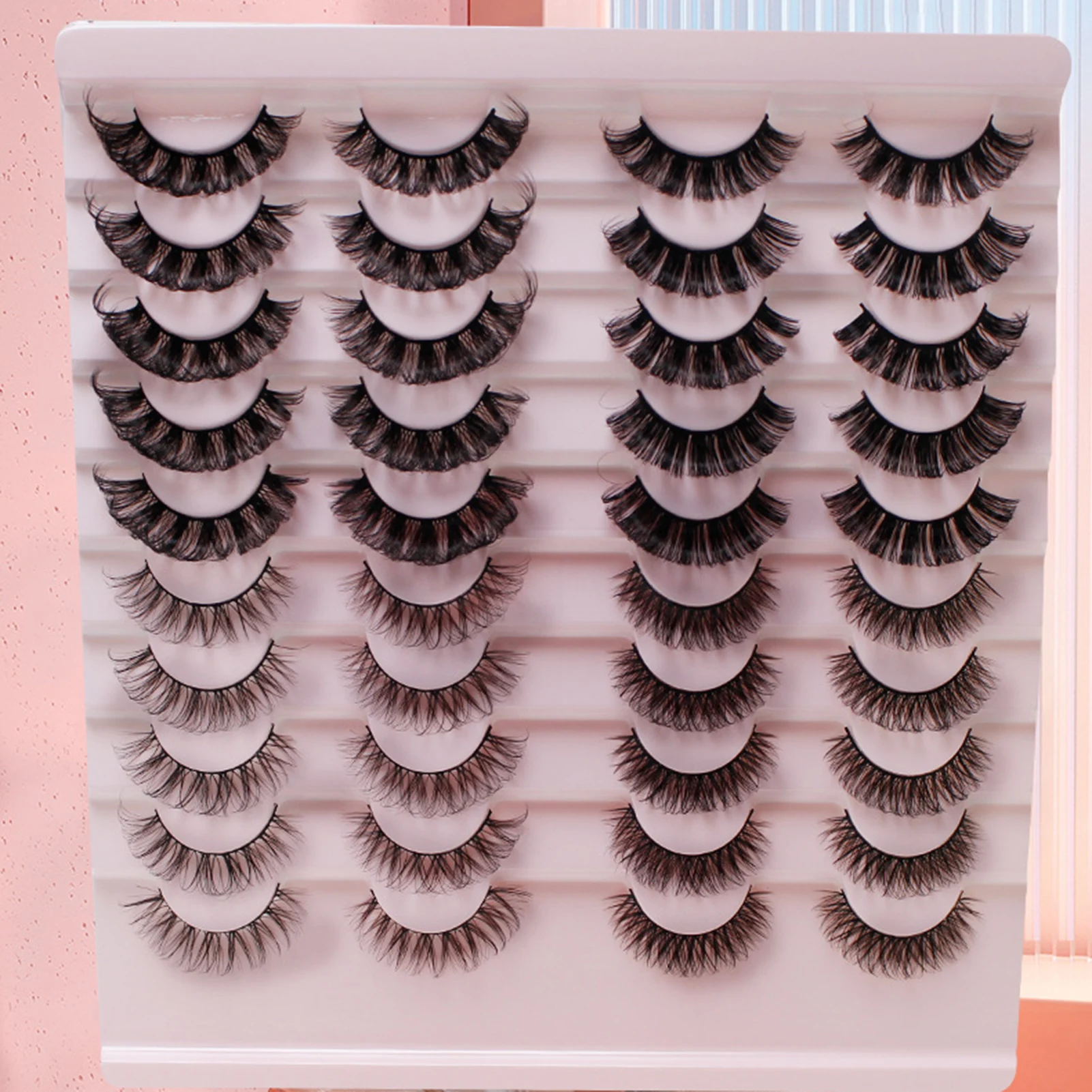 20 Par Sztucznych Rzęs Lekkie Długotrwałe Segmentowe Rzęsy na Imprezę Tematyczną Makijaż Sceniczny Kobieta Naturalny Makijaż Narzędzia