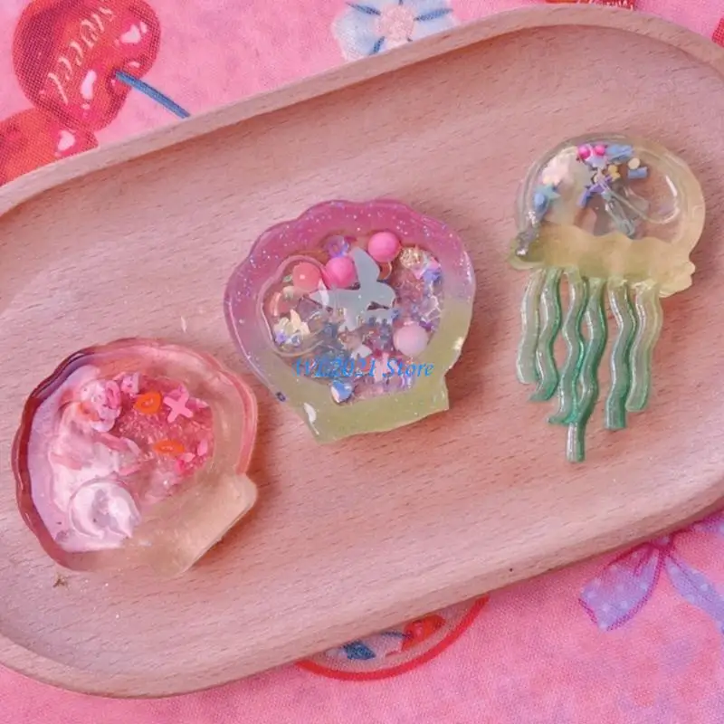 G5GC Marine Animals Quicks and Mould مصنوعة يدويًا قلادة السيليكون راتنجات DIY صب القالب لمجوهرات مفاتيح DIY غير عصا