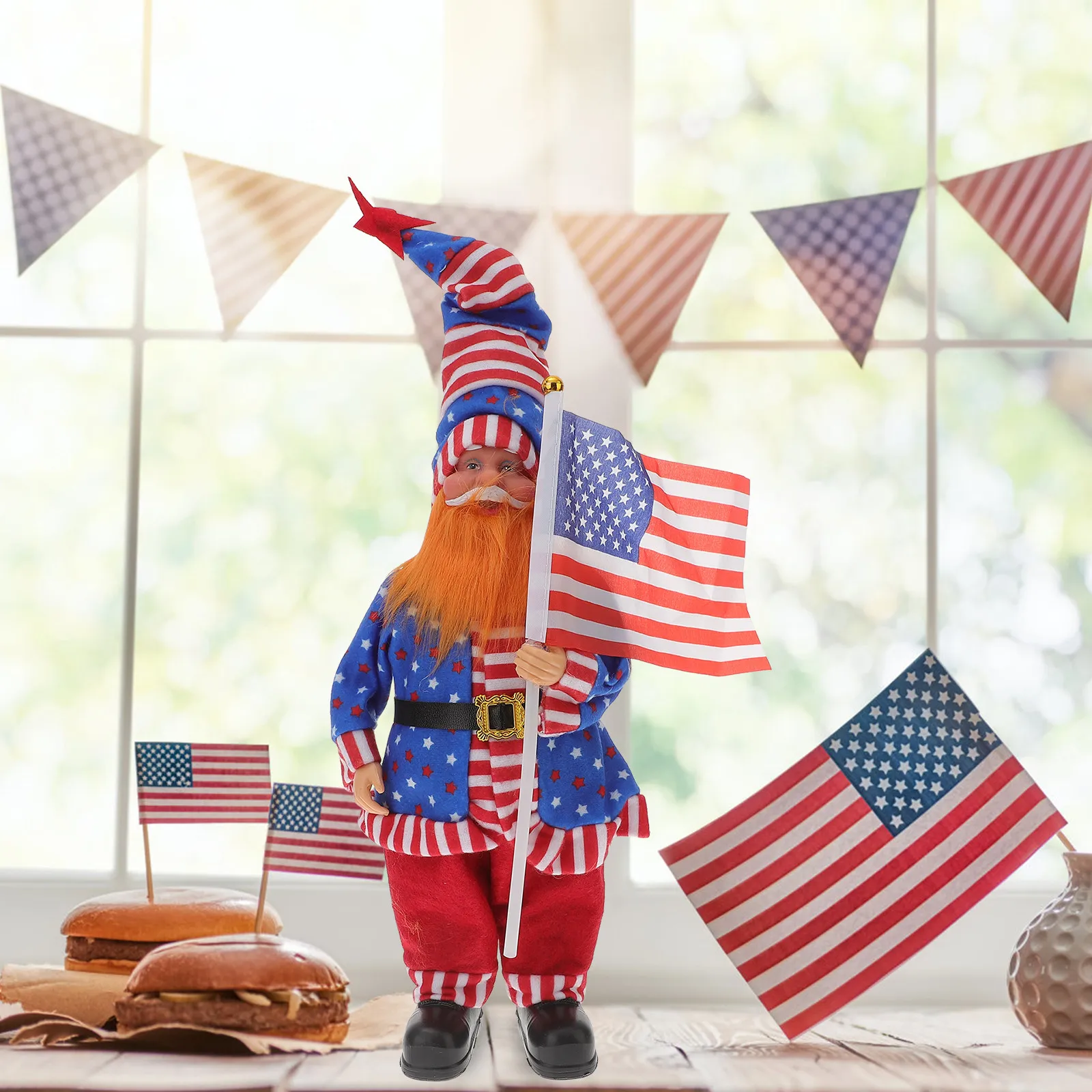 Independence Day Sam Uncle Old Man Ornament Creative Festival Decor Party Prop Home Decoration Delicate Craft Gift Festival