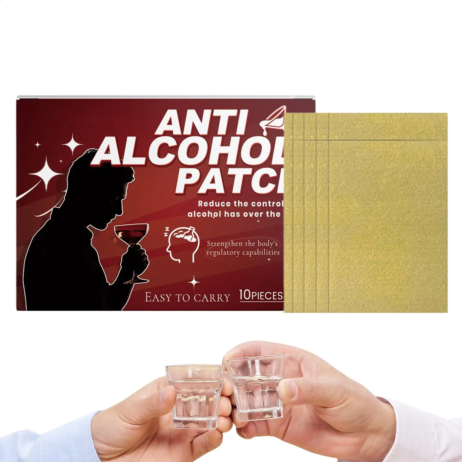 10pcs Body Care Patches Reduce After Drinking Discomfort Refresh Spirit Social Gatherings Alcohol Regulation Anti Alcohol Patch