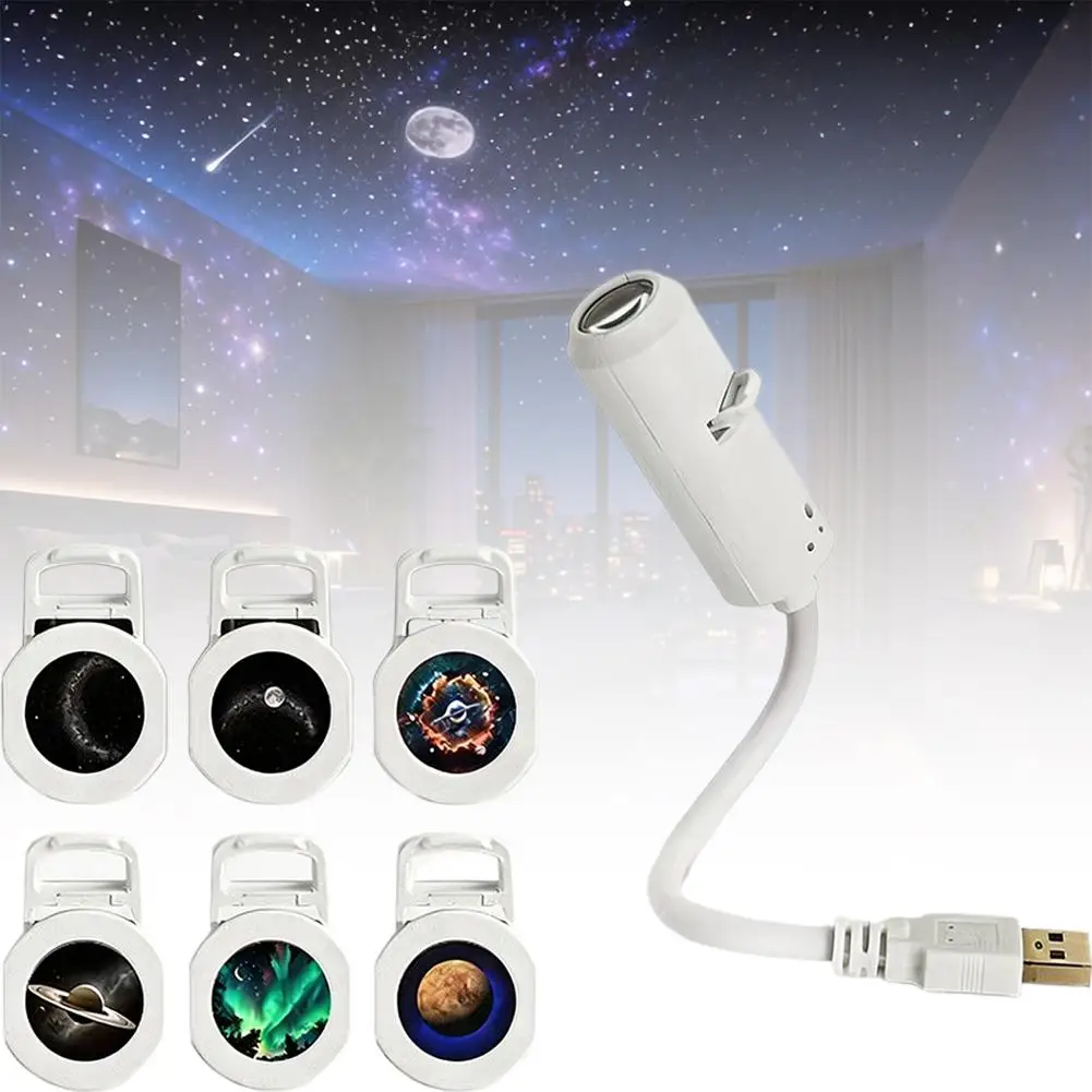 Fashion Galaxy Star Projector Night Light 360° Rotatable Nebula Projection Lamp Perfect Christmas Gift For Room