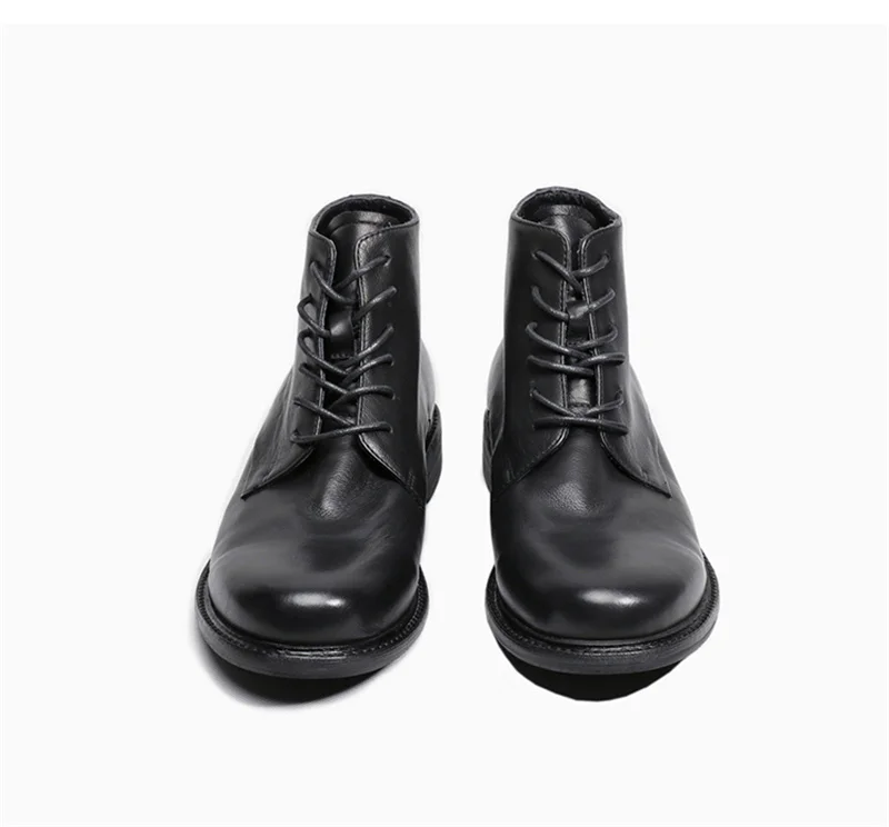 Very Adorable Leather Boots My Personal Favorite Round Toe Upper Soft Cowskin Nappa Breathable Elegant Even For Man Vintage Cool