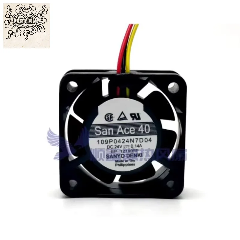 

Ltsf For Sanyo Denki 109P0424N7D04 DC 24V 0.14A 40x40x15mm 3-Wire Server Cooling Fan