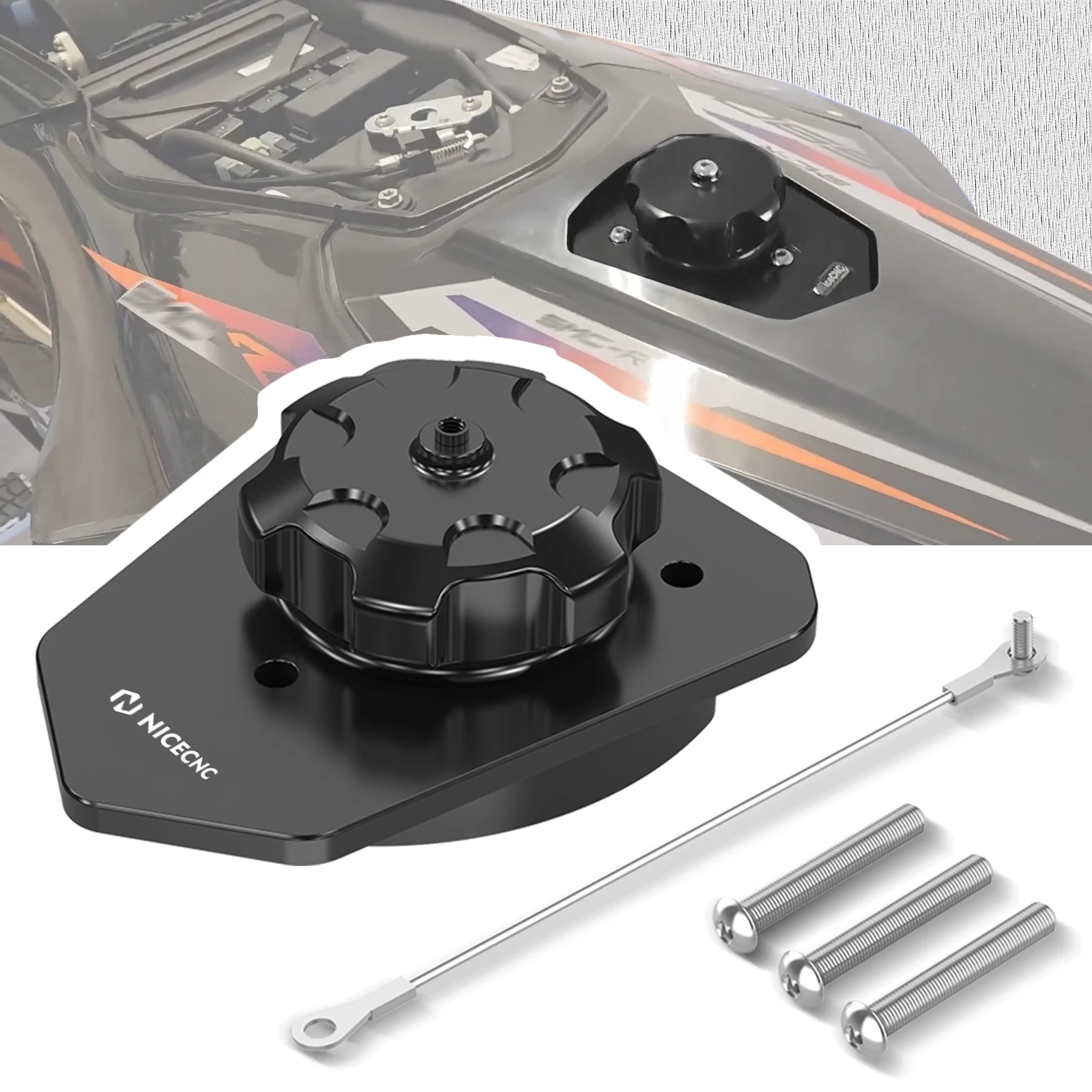 

Motorcycle Rear Fuel Tank Cap Fuel Filler Neck Cover for KTM 690 SMC 690 SMCR 690 Enduro 690 Enduro R 2019-2021 2022 2023 2024