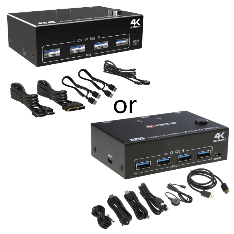 

USB3.0 High Port KVM Switcher for Clear Display with Multiple Inputs