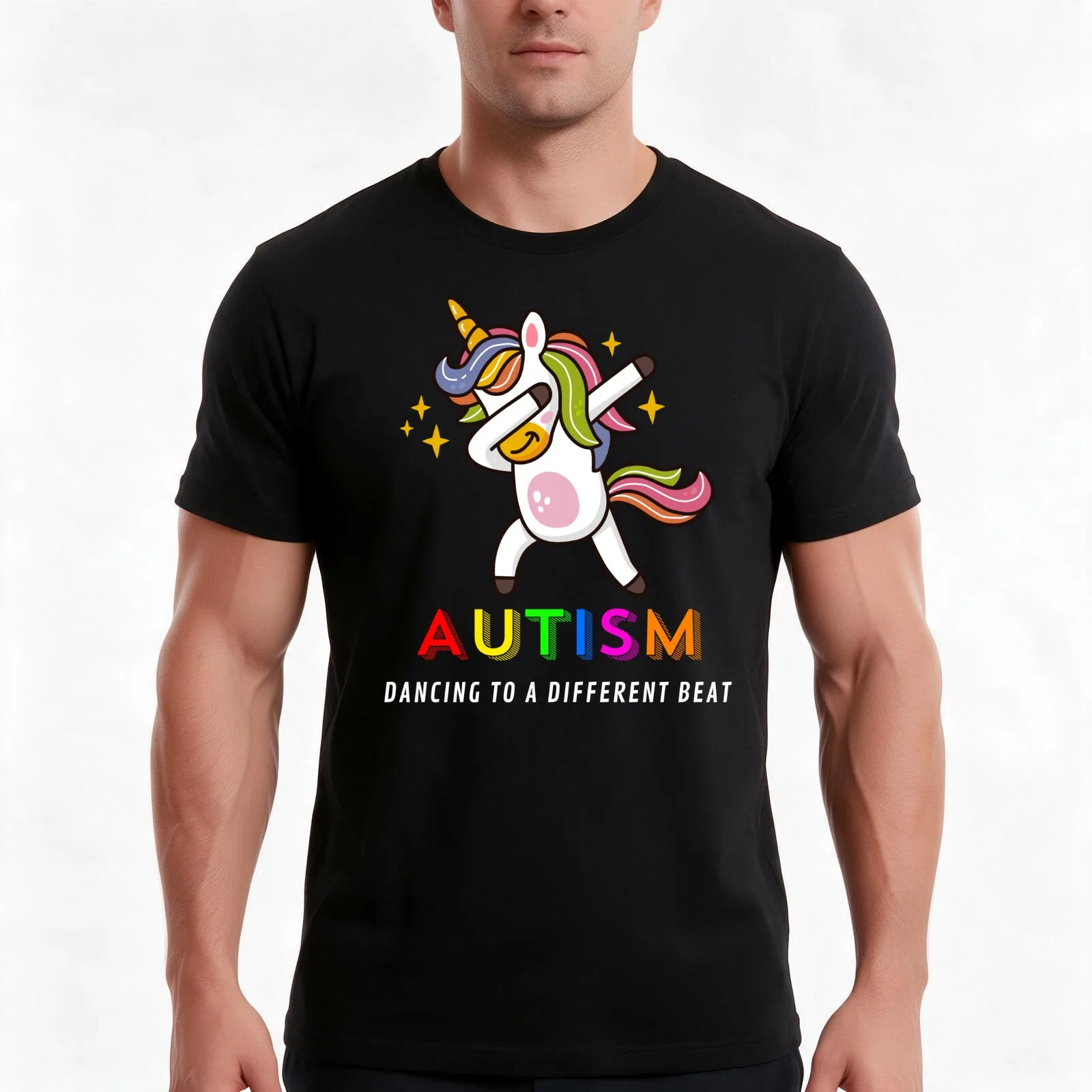 Autism Dancing To Be A Different Beat T-Shirt Summer Casual Cotton Tee Oversized Streetwear Tops Vintage Graphic Print