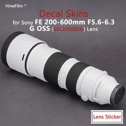 Lens Sticker for Sony SEL200600G Lens Decal Skin for Sony FE 200-600mm f/5.6-6.3 G OSS Lens Premium Cover Film 200600 Wrap Cover