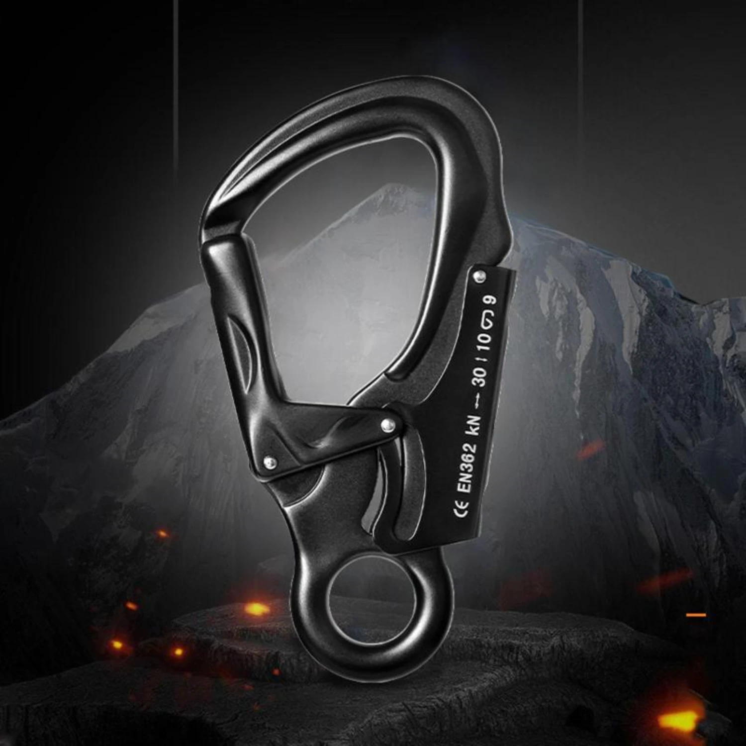 30kN Lock Caravina Keychain Aluminum Alloy Clamp Climbing Hammock Swing Rod Mountaineering Dog Belt Lock Hook Hardware Fishing T