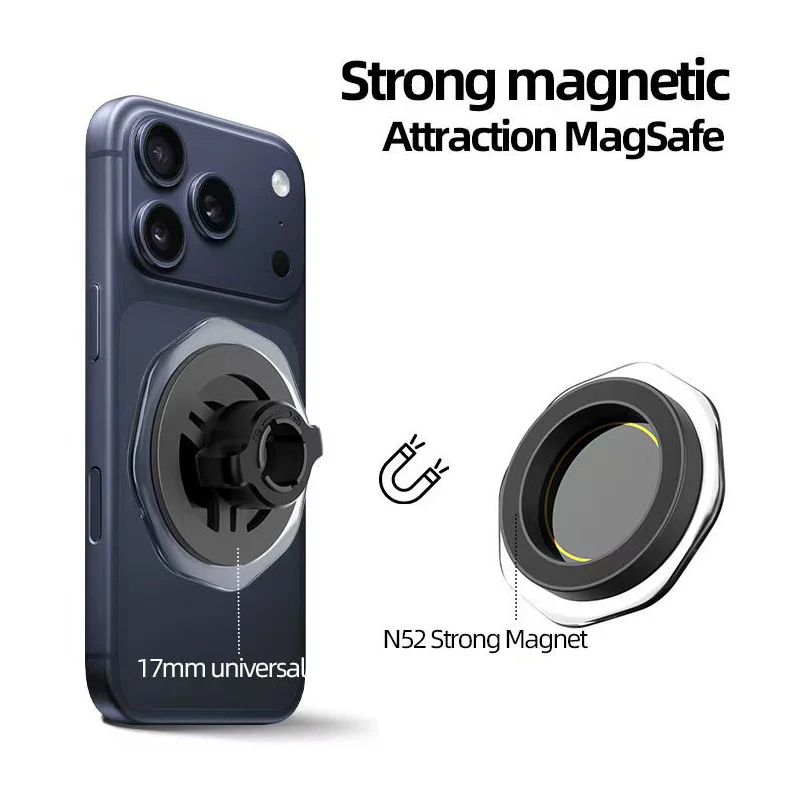 Universelle Magnetische Auto-Handyhalterung Zubehör für MagSafe Starker Magnet Auto-Handyhalterung Ständer für 17mm Kugelkopf-Basis – Detail 4