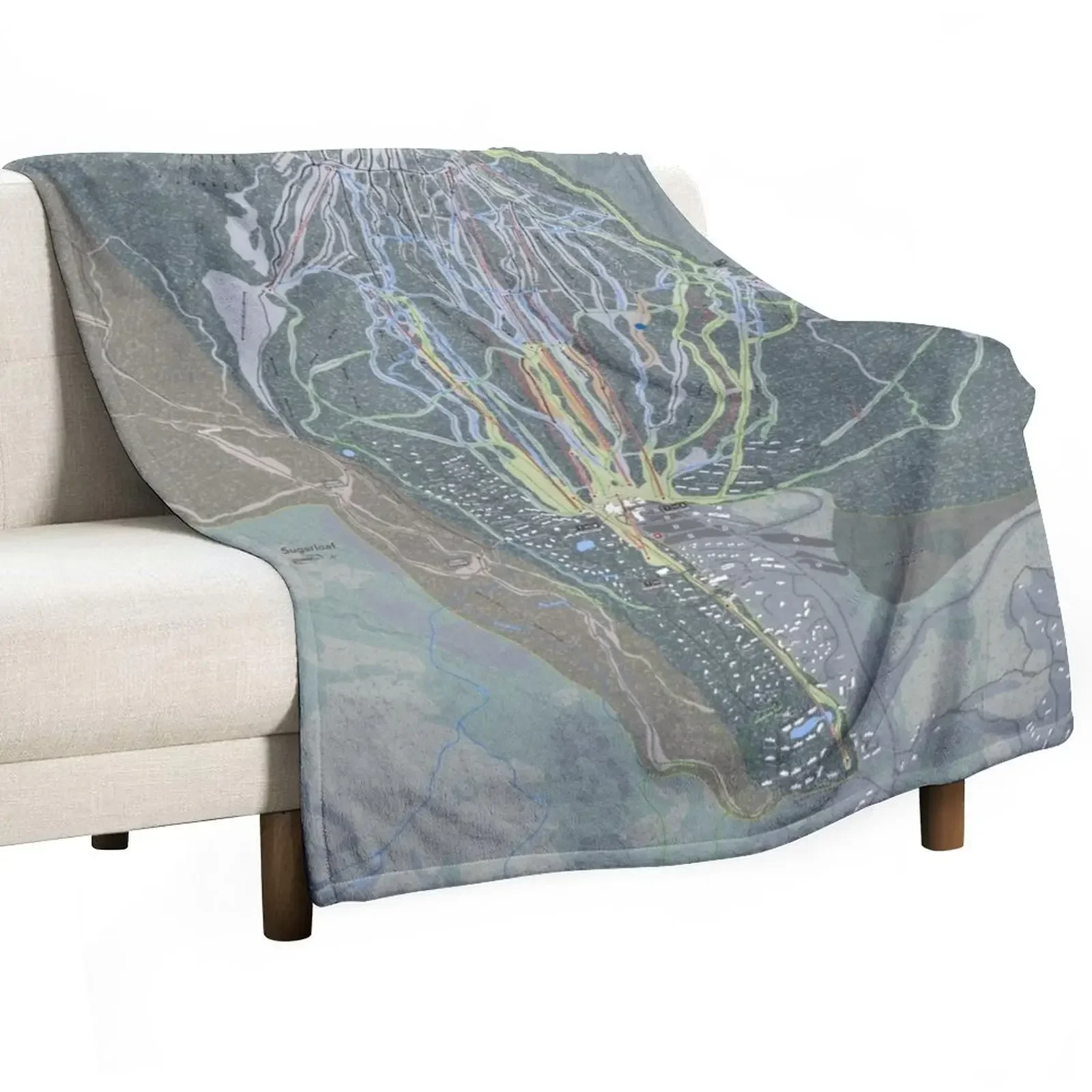 

Sugarloaf Resort Trail Map Throw Blanket For Sofa Thin Baby for sofa Blankets