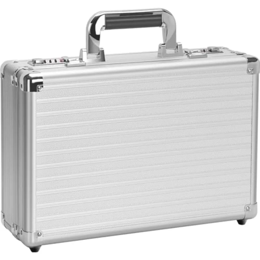 

File Organizer Storage Box - 14.2 x 9.4 x 4.5 Inch Portable Locking Storage Totes with Dual Combination Locks for Passports Med