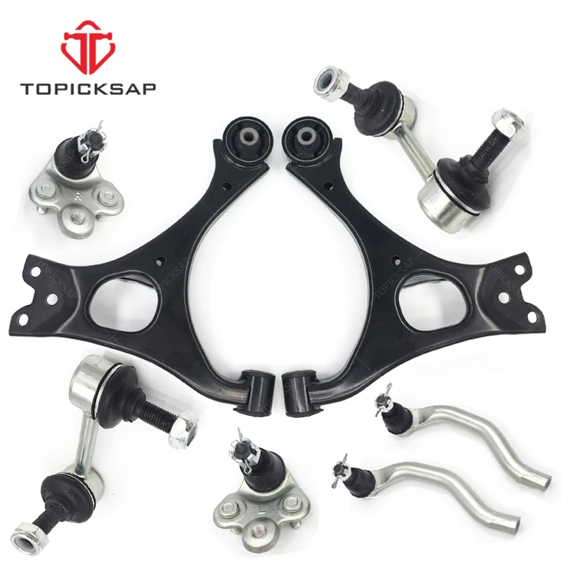 TOPICKSAP 8pcs Front Lower Control Arm Sway Bar End Link Tie Rod End Link Suspension Kit for Honda Civic 2006 2007 - 2011