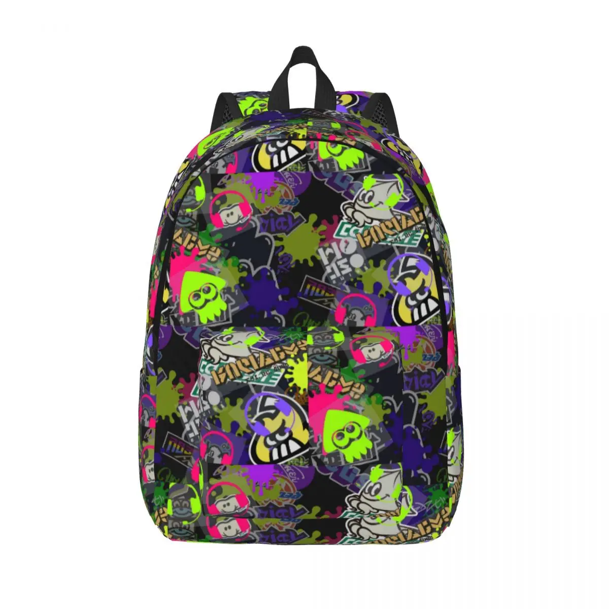 Splatoon Collage Backpack for Preschool Kindergarten School Student Game Octopus Bookbag Boy Girl Kids Daypack with Pocket