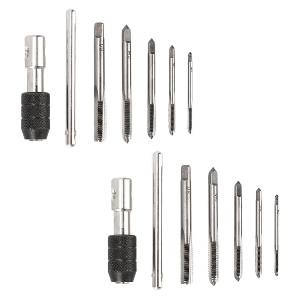 Hand Threading Tapping Wrench Tool Set Adjustable Screw Cutter Hardware Repair Equipment Metal Working Accessory