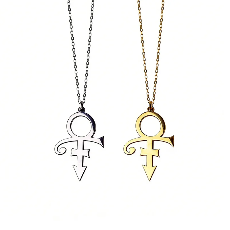 Collar con Símbolo del Príncipe 2026, Color Plateado, Acero Inoxidable, para Fans, Regalo