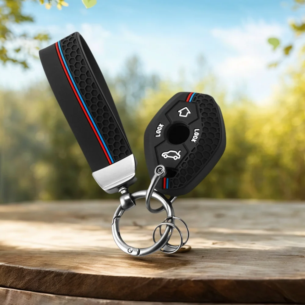 Keychain Silicone Car Key Cover Case For BMW X5 E53 X3 F83 E46 E39 E38 E60 E63 E61 E64 Series 3 5 7 330i Z3 Z4 E85 E86 M5 325i